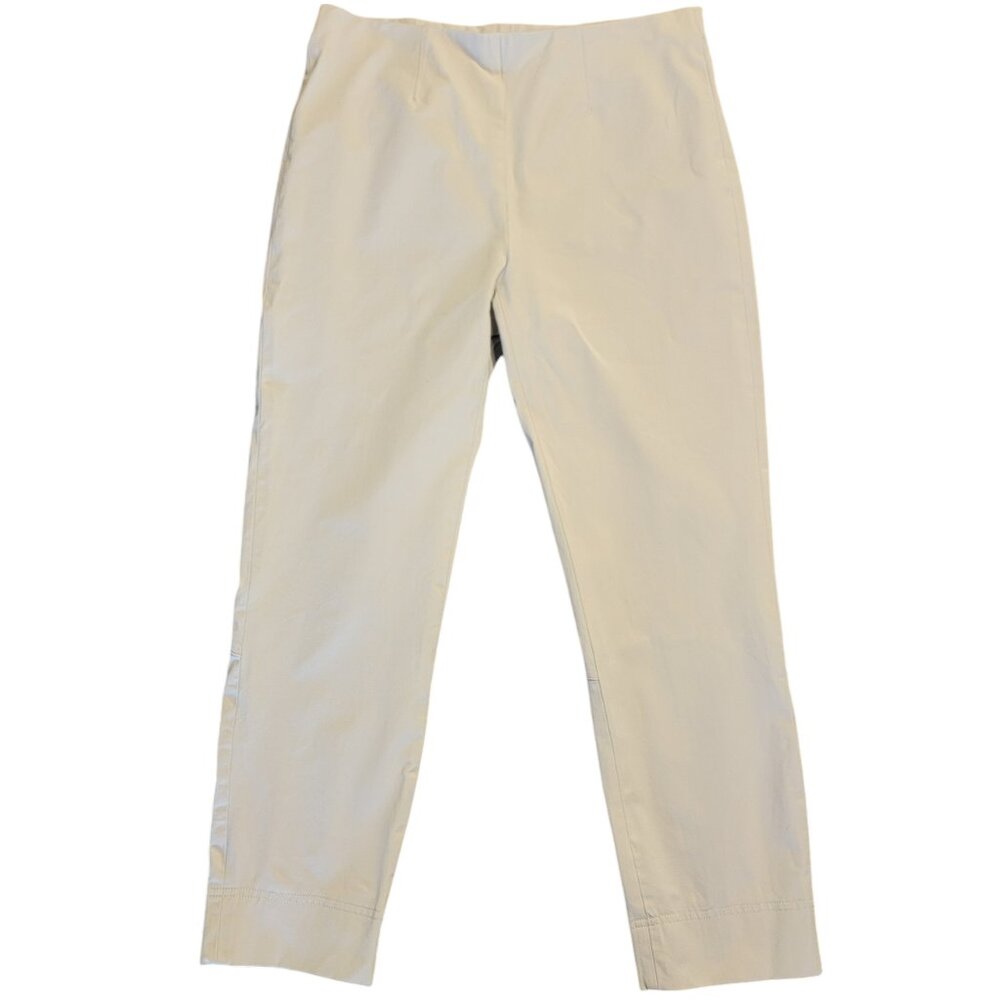 Chu Chu Loo sz 34/US 4 Penny 6/8 Womens Cropped Pants Beige Ivory Capri Preppy